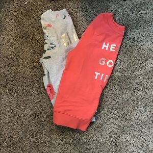 2 old navy size medium sweatshirts